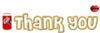 Thank You glitter brown text