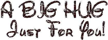 A Big Hug just for you! black glitter text