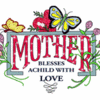 Mother blesses a child with love