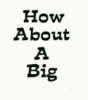 A Big Hug, animated cat, black text