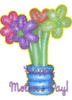 Happy Mother's Day Glitter Flowers