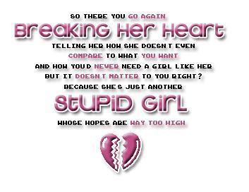So There You Go Again Breaking Her Heart Telling Her How She Doesn't Even Compare To What You Want 