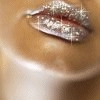 Silver Glitter Lips