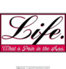 Life What A Pain In The Ass