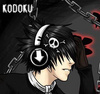 emo guy listening music