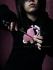 emo girl, pink heart