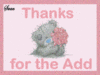 thanks for the add teddy bear
