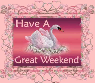 have a greet weekend, pink background