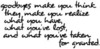 goodbyes make you think 