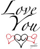 love you. black, red hearts