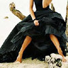 girly, black dress