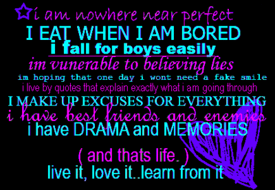 I am nowhere near perfect