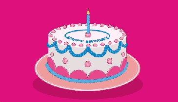HAPPY BIRTHDAY , CAKE, PINK BACKGROUND