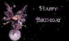 HAPPY BIRTHDAY BLACK BACKGROUND, SILVER STARS