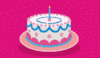 HAPPY BIRTHDAY , CAKE, PINK BACKGROUND