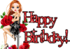 HAPPY BIRTHDAY , RED GLITTER TEXT