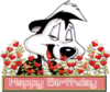 HAPPY BIRTHDAY , RED HEARTS