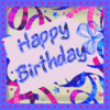 HAPPY BIRTHDAY , ANIMATED BLUE