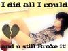 i did all i could
