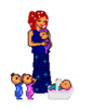Mom With For Babies