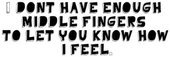 I DONT HAVE ENOUGH MIDDLE FINGERS TO LET YOU KNOW HOW I FEEL