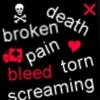 BROKEN, PAIN, TORN, BLEED EMO ICON