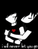 I WILL NEVER LET YOU GO, RED ANIMATED HEART