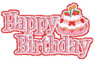 happy birthday, pink, red text