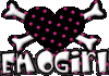 EMO GIRL, BLACK, PINK HEART,WHITE TEXT