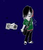 EMO, blue background