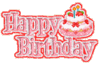 happy birthday, pink, red text