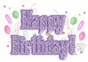 happy birthday , glitter text