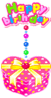 happy birthday , pink present