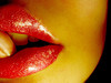 hot red lips