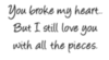 I still love you