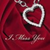 I miss you, red background
