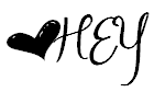 hey, black simple text