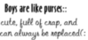 boys are like purses