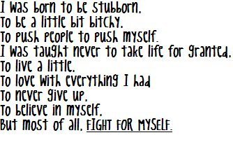 I was born