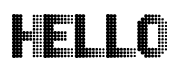 hello animation , black text