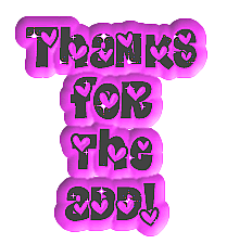thanks for the add, glitter text