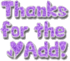 thanks for the add violet text