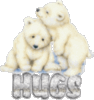 hugs, glitter text