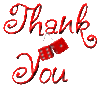 thank you, red text