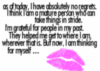 I am thinking for myself
