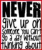 never give up