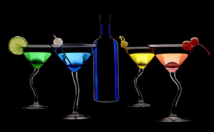 alcohol black background