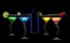 alcohol black background