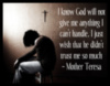 I know God will not give me anything I can't handle