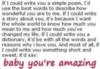 baby you're amazing